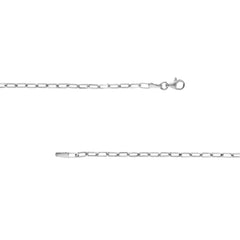 2.5mm Paper Clip Chain with Pear Shape Lock
