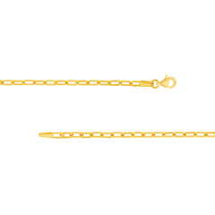 2.5mm Paper Clip Chain with Pear Shape Lock