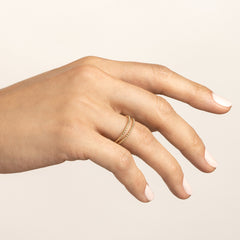 Double Beaded Wire Ring