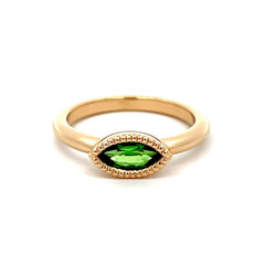 14K Yellow Gold Green Tourmaline Ring