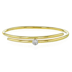 Bangle in 14K Gold with Diamond