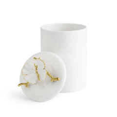 Medium Butterfly Ginkgo Gold Porcelain Canister