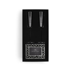 Reflective Champagne Flute & Heart Frame 3.5" x 5" Packaged Gift Set